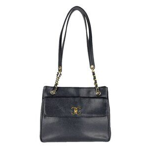 Chanel Shoulder Bag Leather Caviar